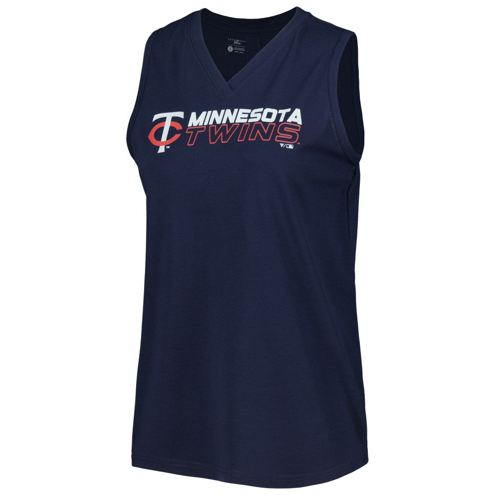 MLB Minnesota Twins Levelwear Women's Paisley Chase V-Neck Tank Top