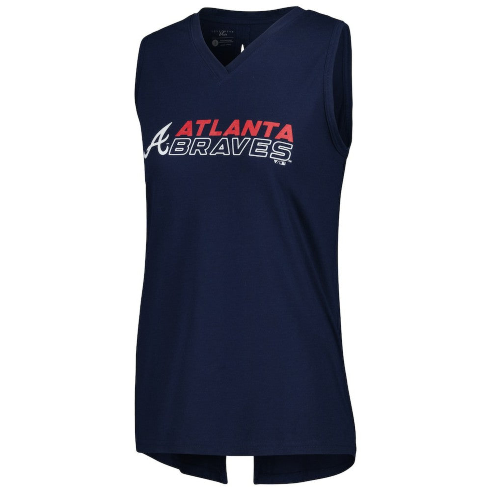 MLB Atlanta Braves Levelwear Women's Paisley Chase V-Neck Tank Top
