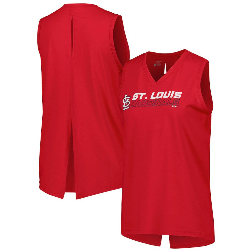 MLB St. Louis Cardinals Levelwear Women's Paisley Chase V-Neck Tank Top
