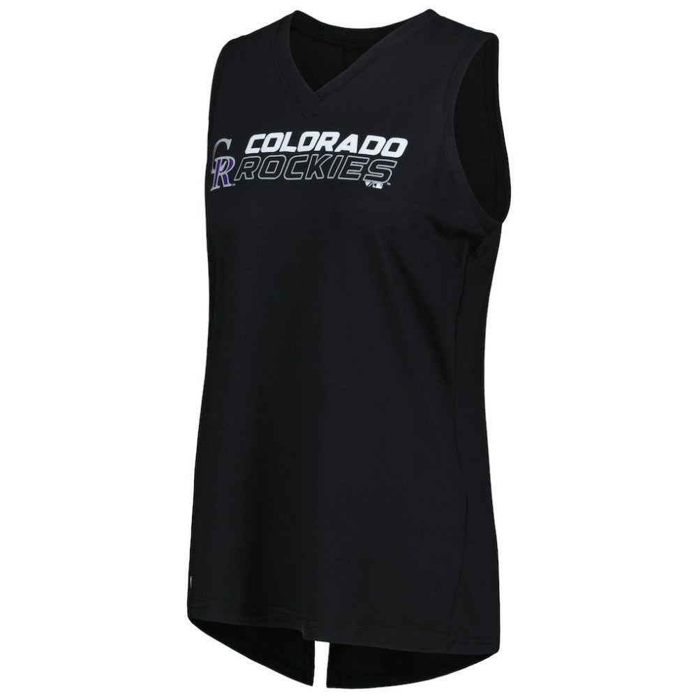 MLB Colorado Rockies Levelwear Women's Paisley Chase V-Neck Tank Top