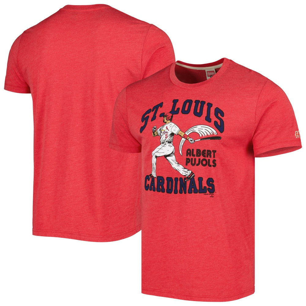 MLB Albert Pujols St. Louis Cardinals Homage Illustration Tri-Blend T-Shirt