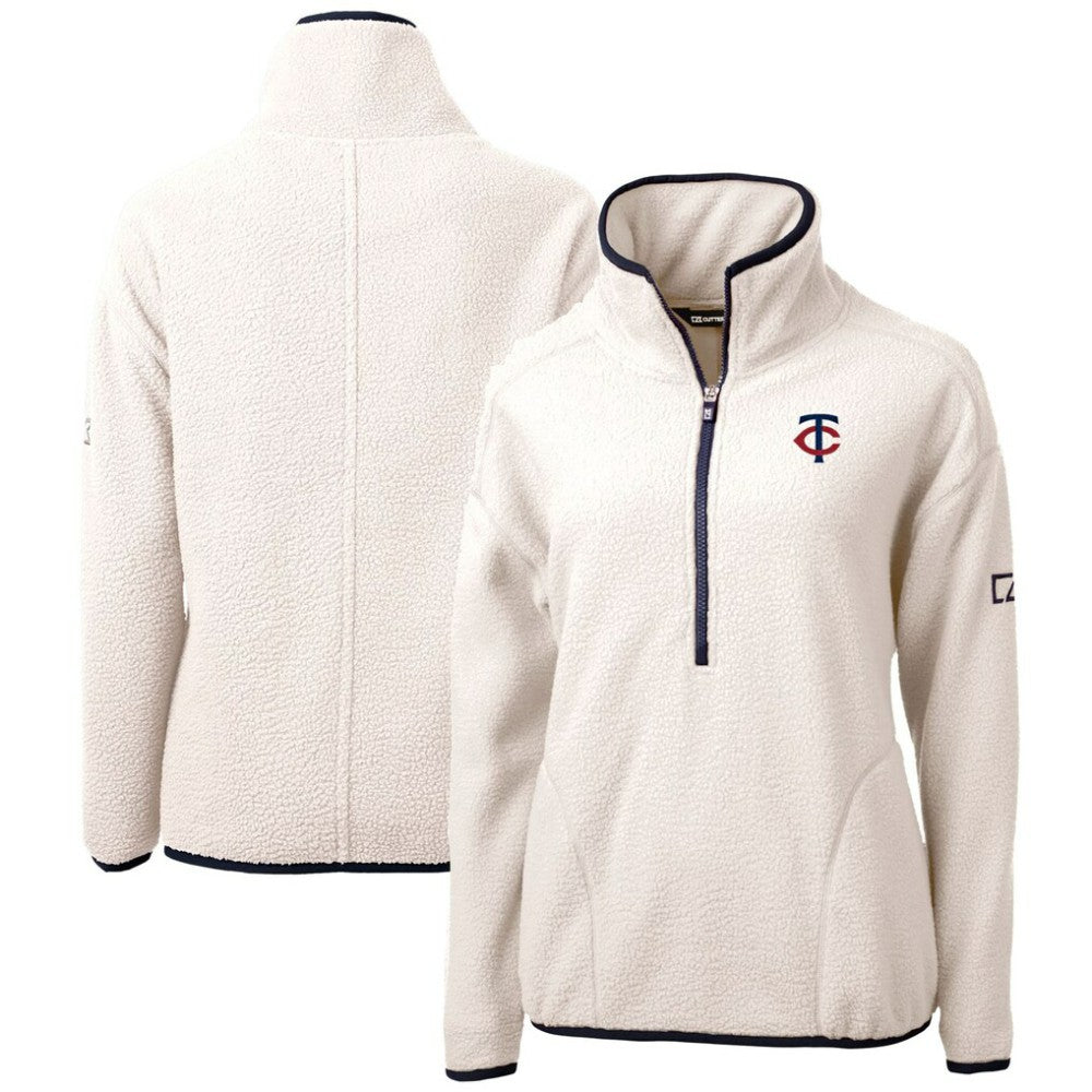 MLB Minnesota Twins Cutter & Buck Women's Cascade Eco Sherpa Half-Zip Pullover Jacket