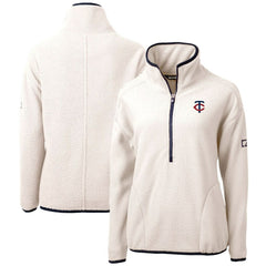 MLB Minnesota Twins Cutter & Buck Women's Cascade Eco Sherpa Half-Zip Pullover Jacket