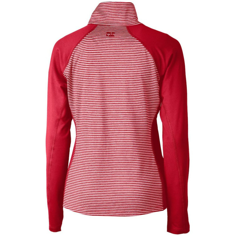 MLB Minnesota Twins Cutter & Buck Women's DryTec Forge Tonal Stripe Stretch Half-Zip Top
