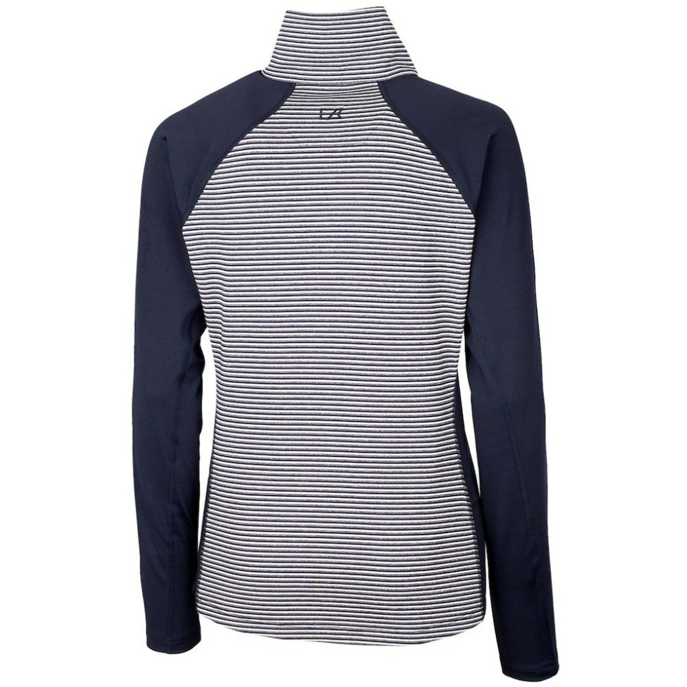 MLB Minnesota Twins Cutter & Buck Women's DryTec Forge Tonal Stripe Stretch Half-Zip Top
