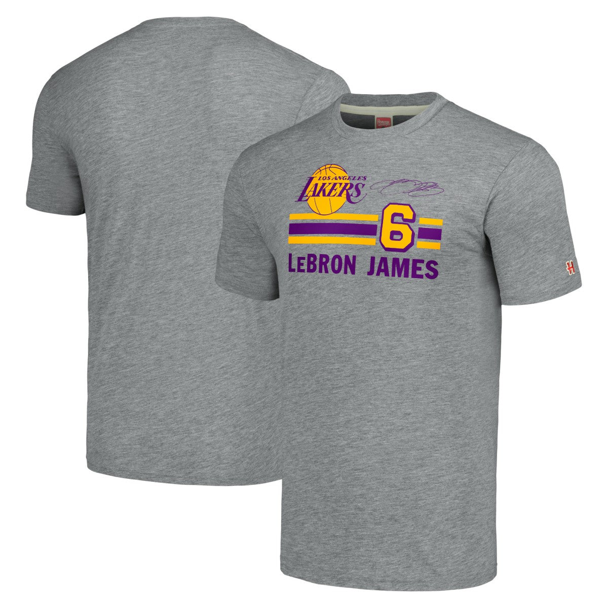 NBA LeBron James Los Angeles Lakers Homage Number Tri-Blend T-Shirt