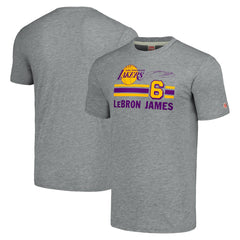 NBA LeBron James Los Angeles Lakers Homage Number Tri-Blend T-Shirt