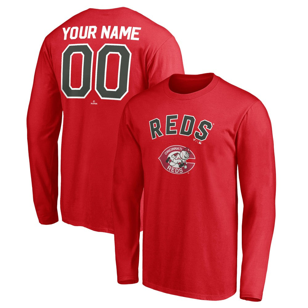 MLB Cincinnati Reds Personalized Cooperstown Collection Winning Streak Long Sleeve T-Shirt