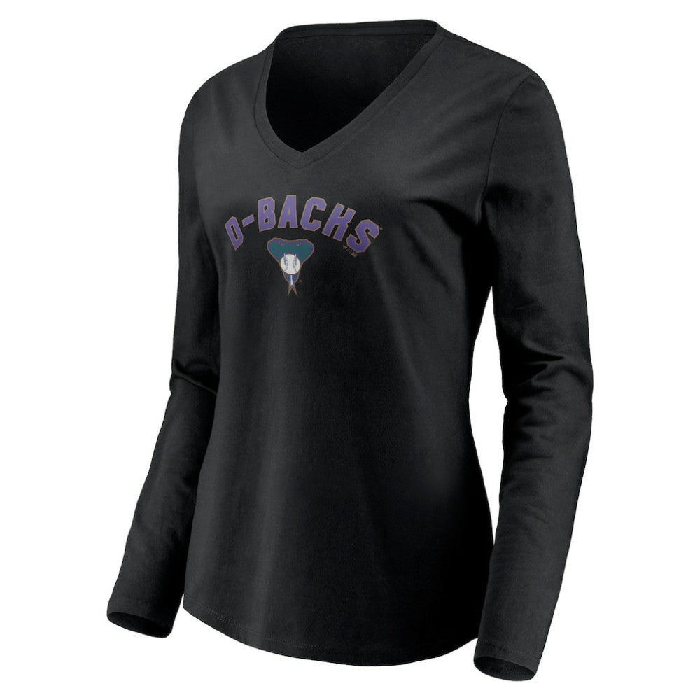 MLB Arizona Diamondbacks Women's Cooperstown Collection Personalized Winning Streak Long Sleeve V-Neck T-Shirt