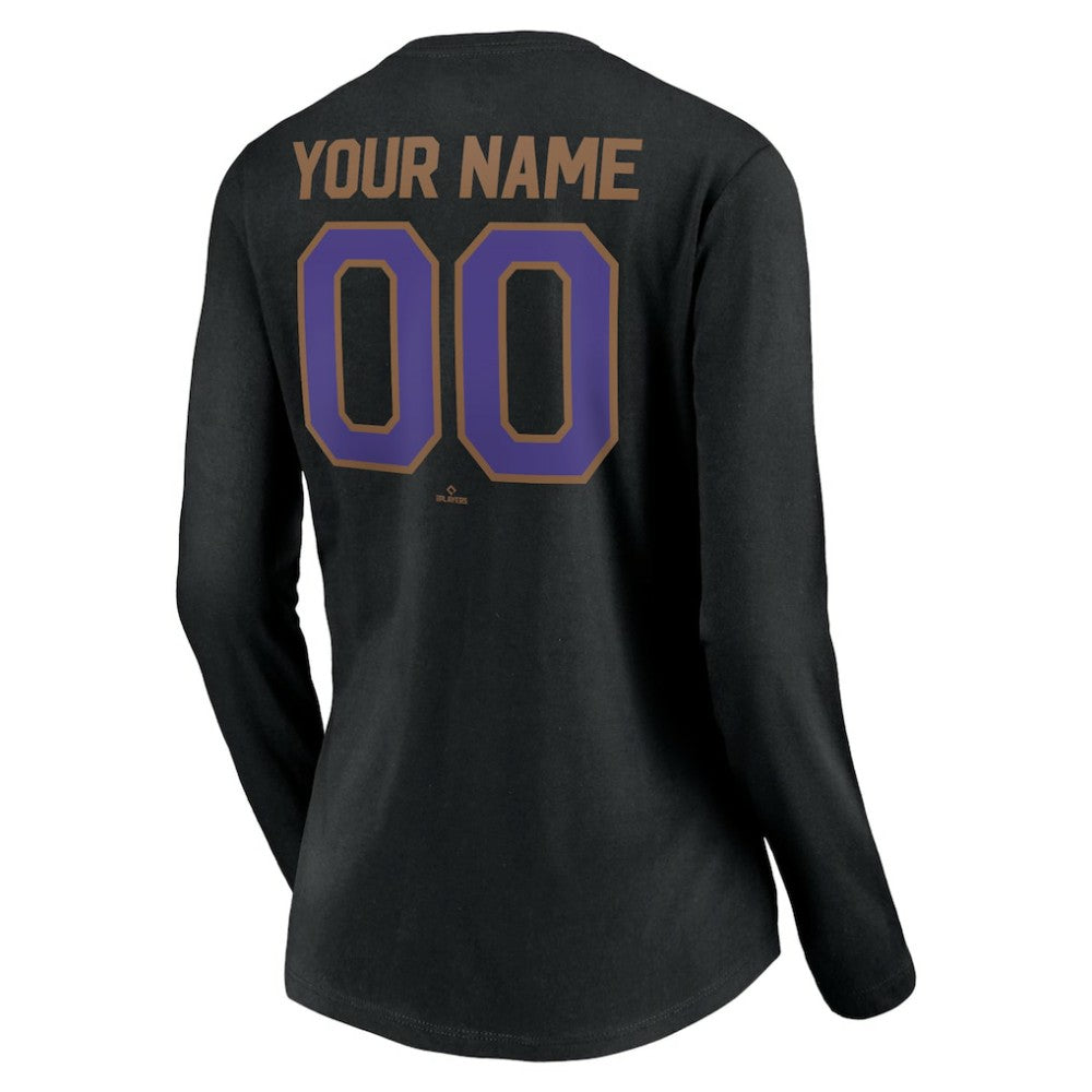 MLB Arizona Diamondbacks Women's Cooperstown Collection Personalized Winning Streak Long Sleeve V-Neck T-Shirt