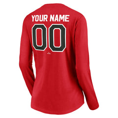 MLB Cincinnati Reds Women's Cooperstown Collection Personalized Winning Streak Long Sleeve V-Neck T-Shirt