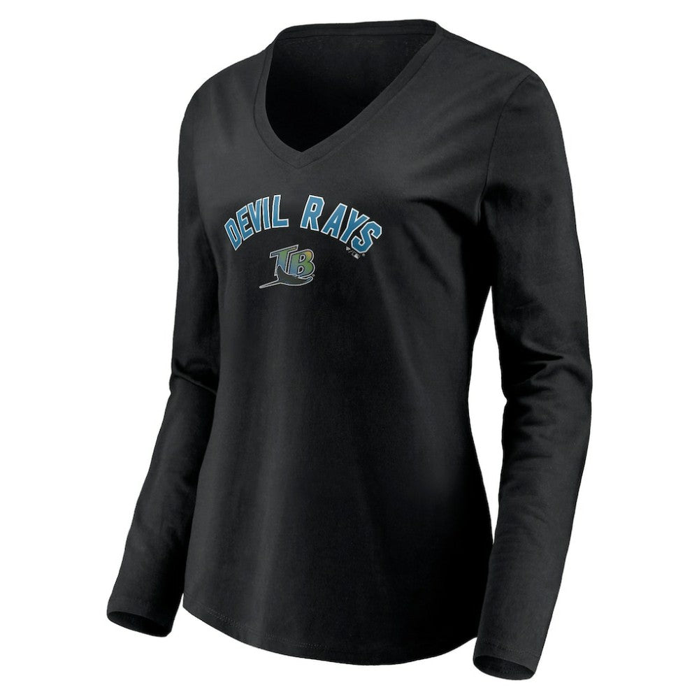 MLB Tampa Bay Rays Women's Cooperstown Collection Personalized Winning Streak Long Sleeve V-Neck T-Shirt