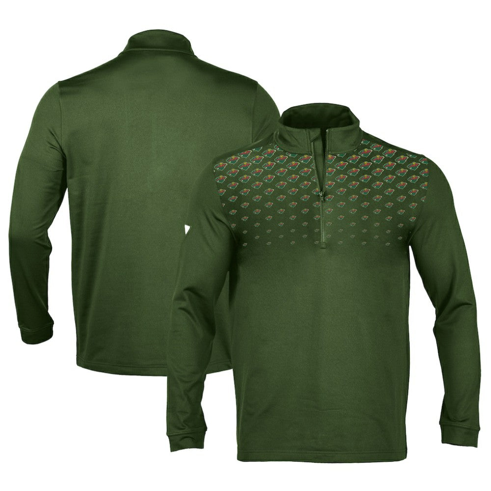 NHL Hunter Green Minnesota Wild Levelwear NHL x PGA Scout Midlayer Quarter-Zip Pullover Top