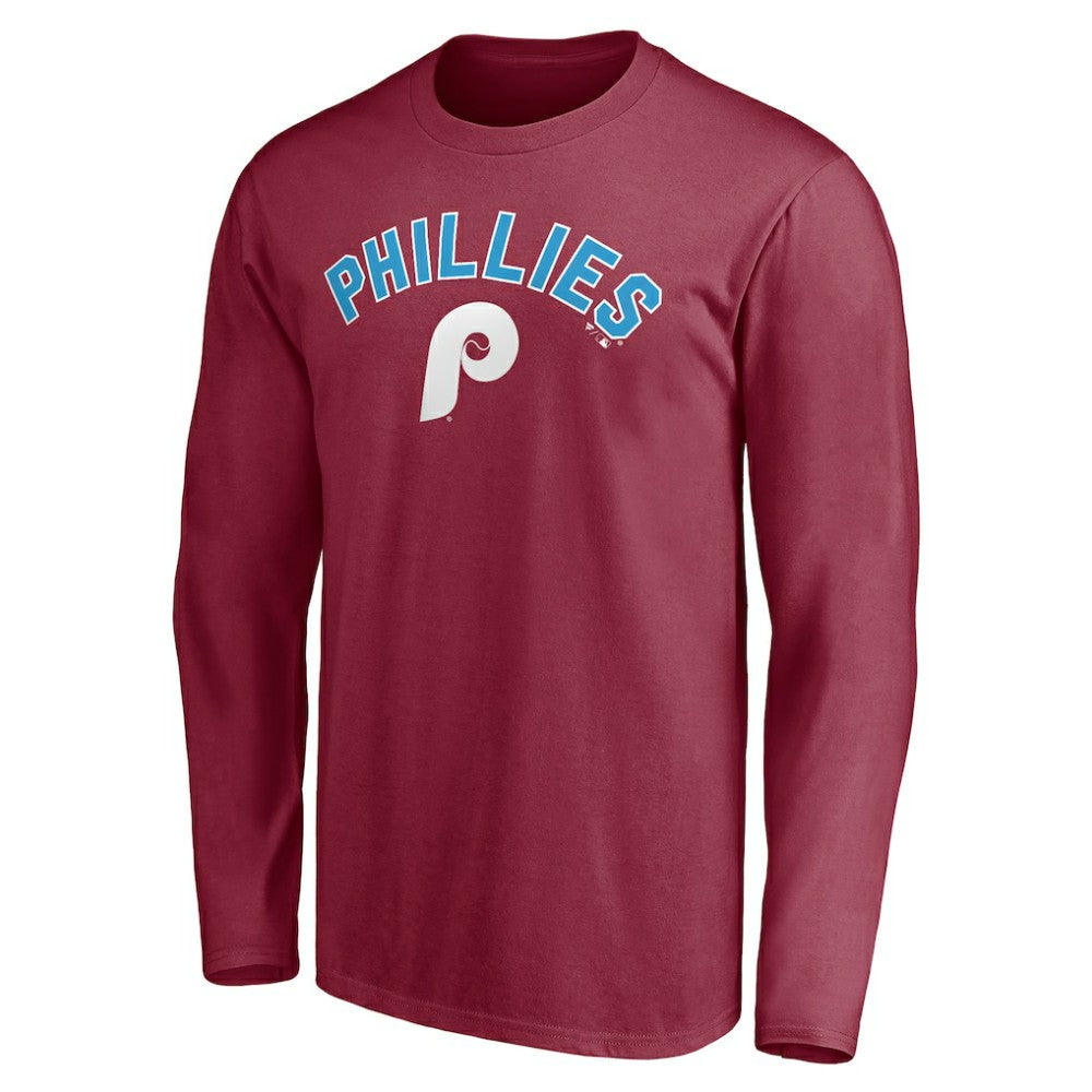 MLB Philadelphia Phillies Personalized Cooperstown Collection Alternate Winning Streak Long Sleeve T-Shirt