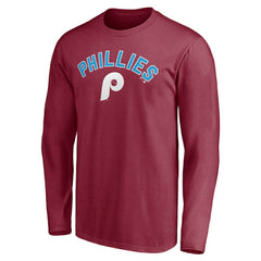 MLB Philadelphia Phillies Personalized Cooperstown Collection Alternate Winning Streak Long Sleeve T-Shirt