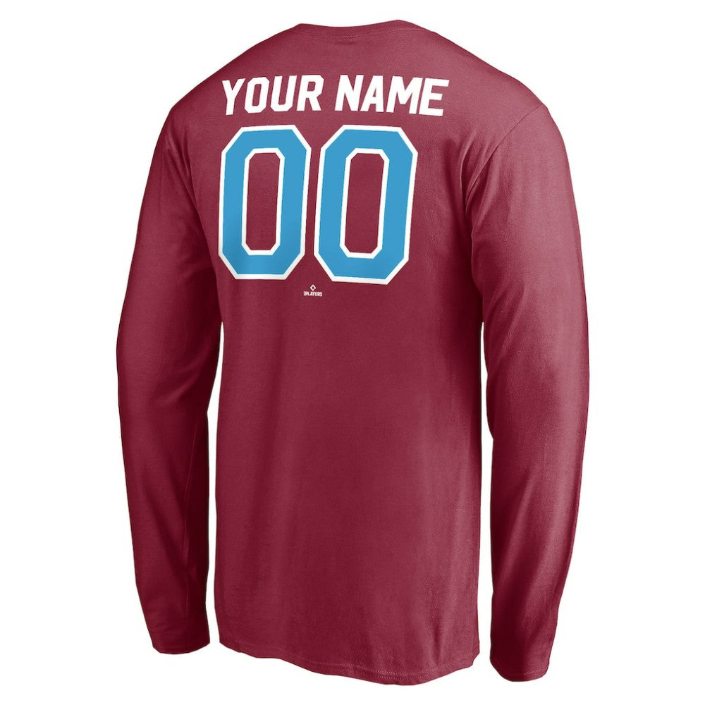 MLB Philadelphia Phillies Personalized Cooperstown Collection Alternate Winning Streak Long Sleeve T-Shirt