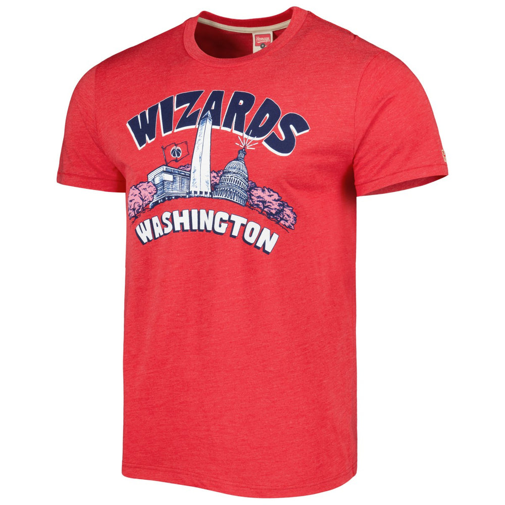 NBA Washington Wizards Homage Unisex Hometown Hyper Local Tri-Blend T-Shirt