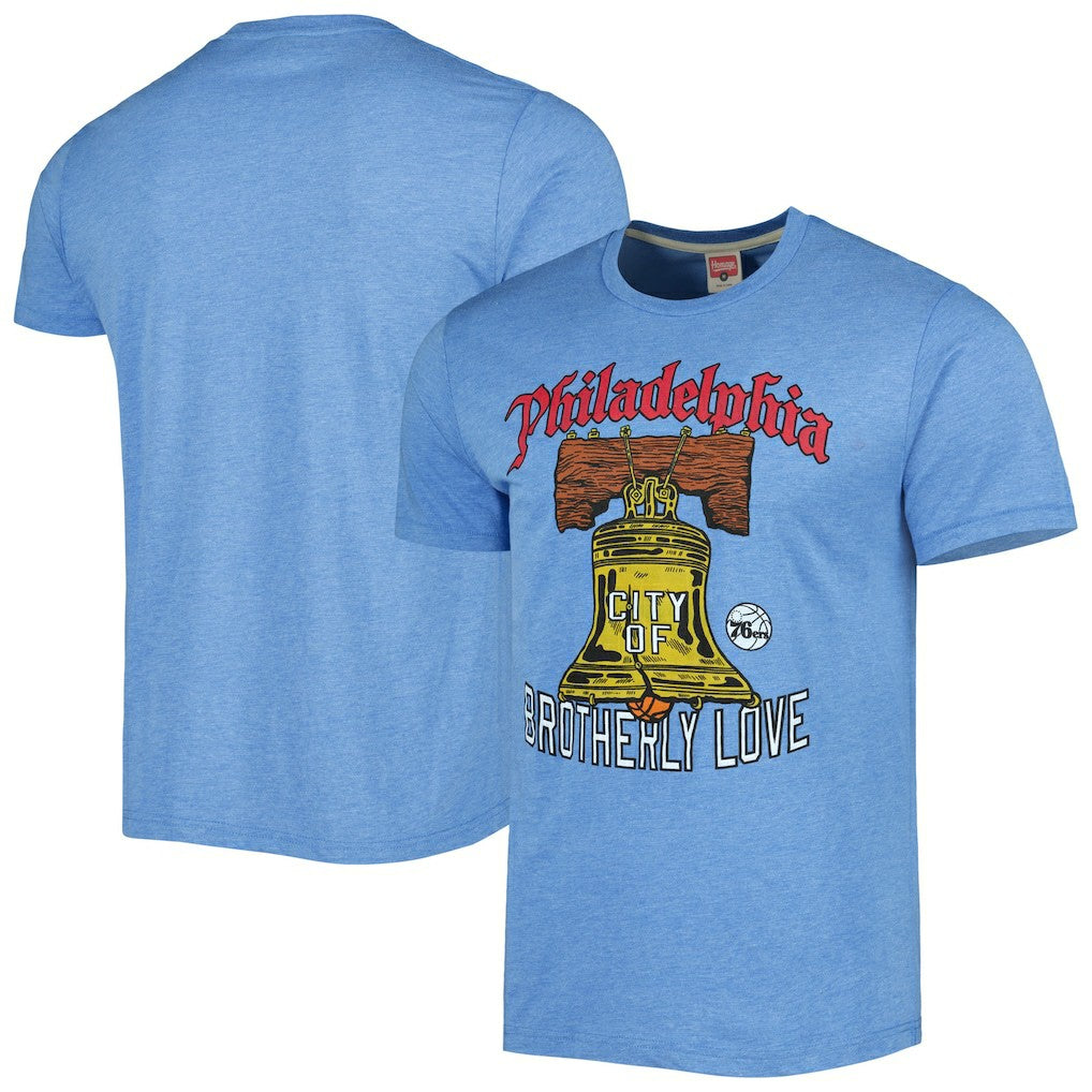 NBA Philadelphia 76ers Homage Unisex Hometown Hyper Local Tri-Blend T-Shirt