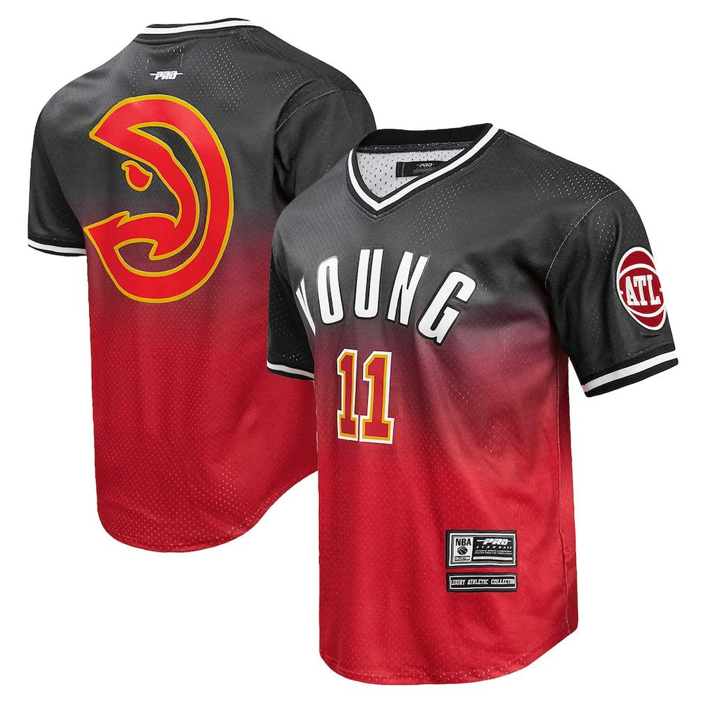 NBA Trae Young Atlanta Hawks Post Ombre Name & Number T-Shirt