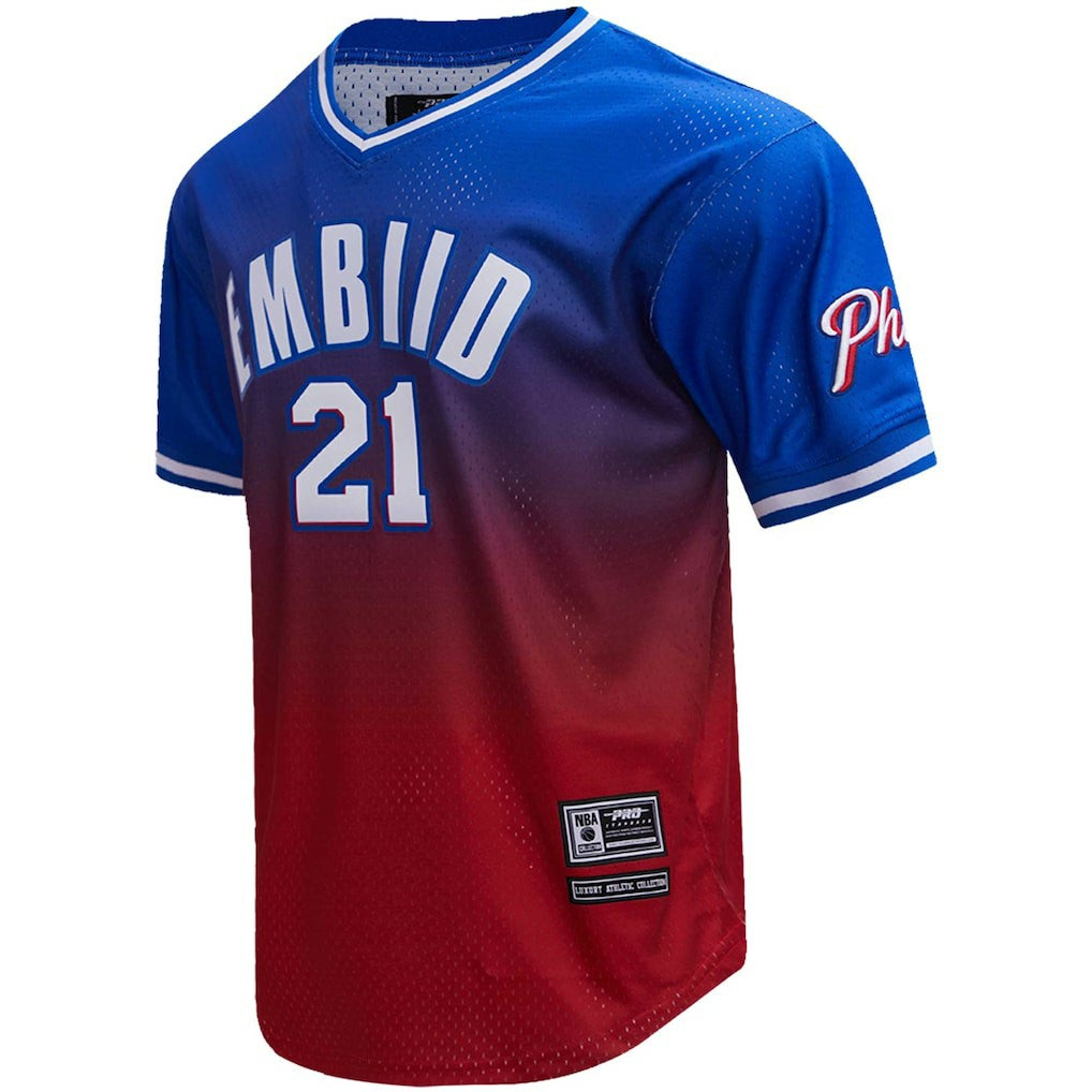 NBA Joel Embiid Philadelphia 76ers Post Ombre Name & Number T-Shirt