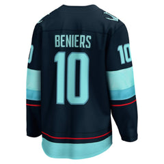 NHL Deep Sea Blue Matty Beniers Seattle Kraken Fanatics Premier Breakaway Player Jersey