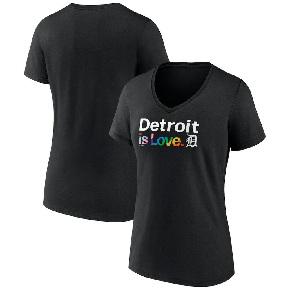 MLB Detroit Tigers Women's City Pride V-Neck T-Shirt