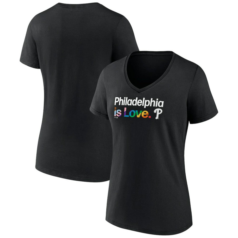 MLB Philadelphia Phillies Women's City Pride V-Neck T-Shirt