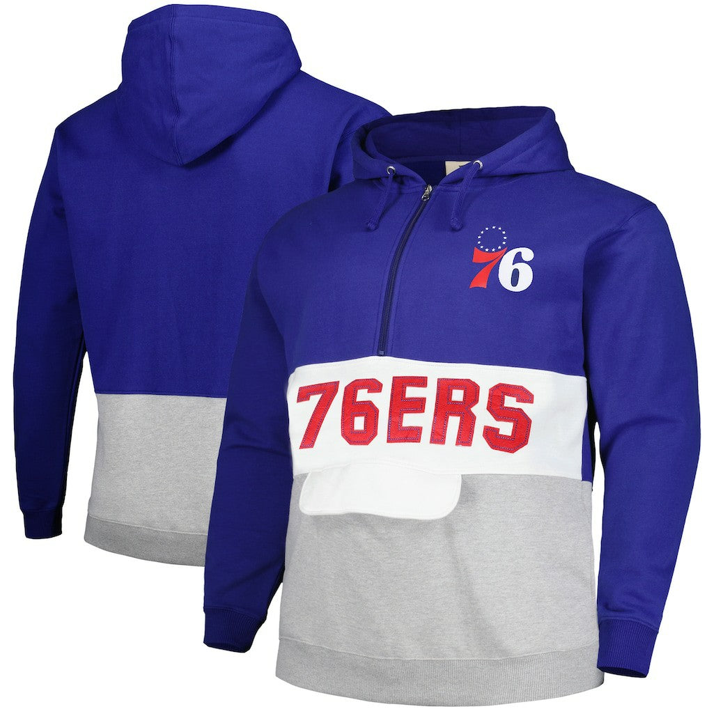 NBA Philadelphia 76ers Big & Tall Anorak Half-Zip Hoodie