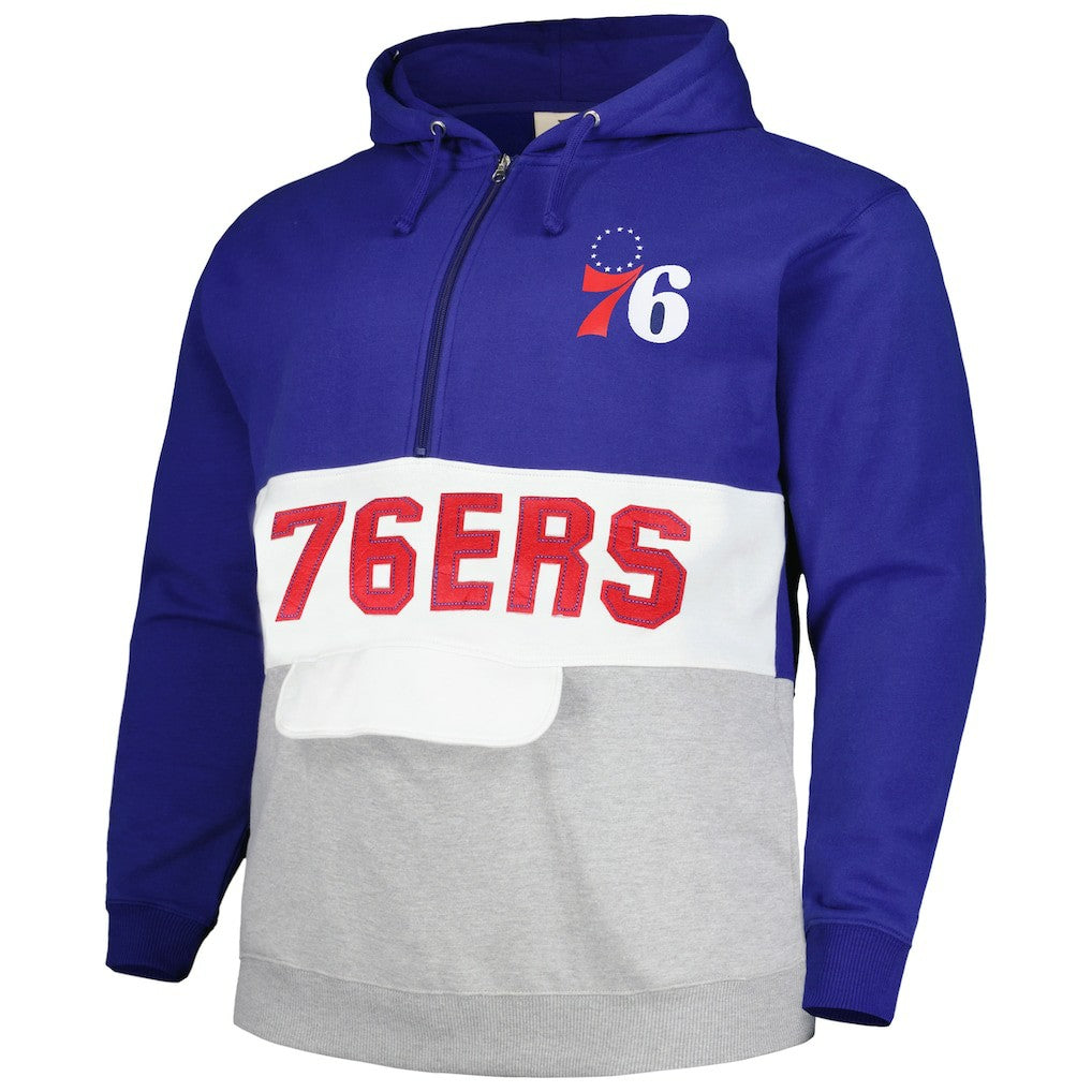 NBA Philadelphia 76ers Big & Tall Anorak Half-Zip Hoodie