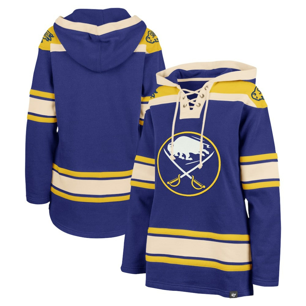 NHL Royal Buffalo Sabres '47 Women's Superior Lacer Pullover Hoodie