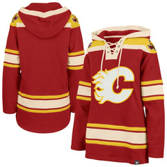 NHL Red Calgary Flames '47 Women's Superior Lacer Pullover Hoodie