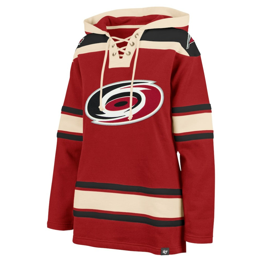 NHL Red Carolina Hurricanes '47 Women's Superior Lacer Pullover Hoodie