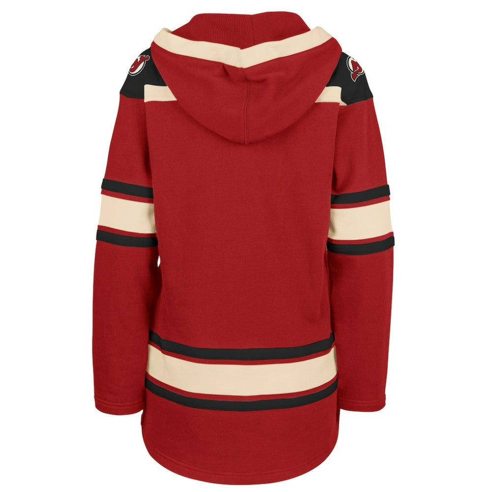 NHL Red New Jersey Devils '47 Women's Superior Lacer Pullover Hoodie