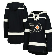 NHL Black Philadelphia Flyers '47 Women's Superior Lacer Pullover Hoodie