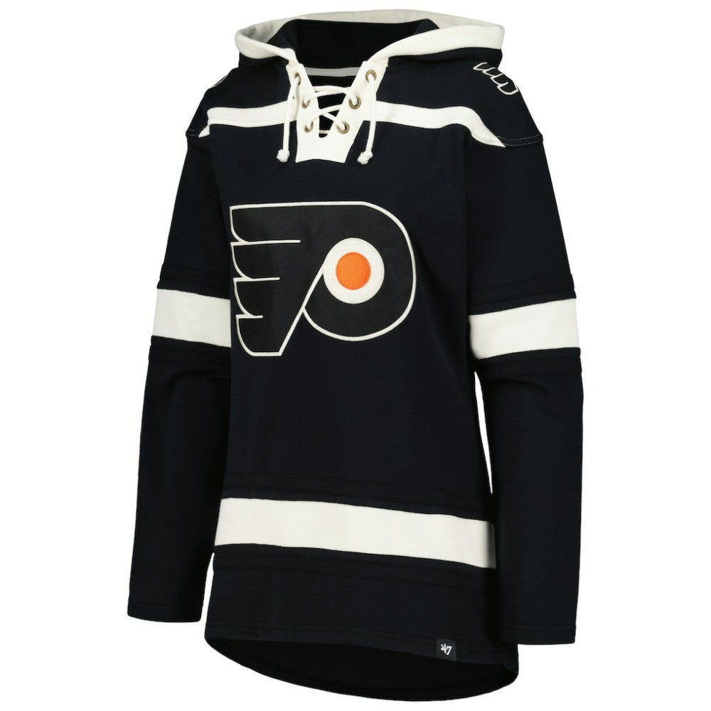 NHL Black Philadelphia Flyers '47 Women's Superior Lacer Pullover Hoodie