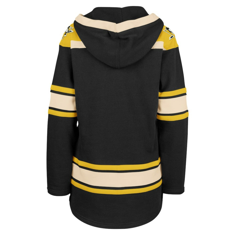 NHL Black Pittsburgh Penguins '47 Women's Superior Lacer Pullover Hoodie