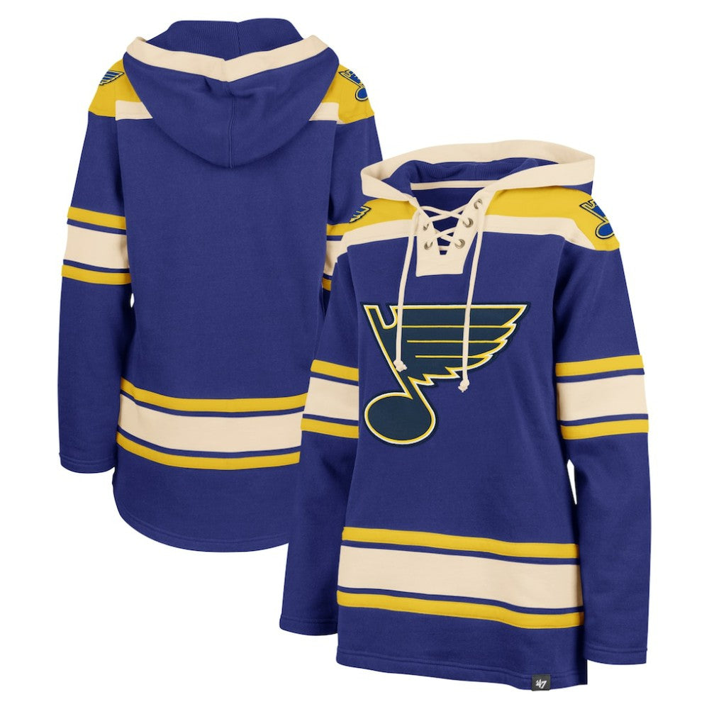 NHL Blue St. Louis Blues '47 Women's Superior Lacer Pullover Hoodie
