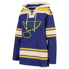NHL Blue St. Louis Blues '47 Women's Superior Lacer Pullover Hoodie