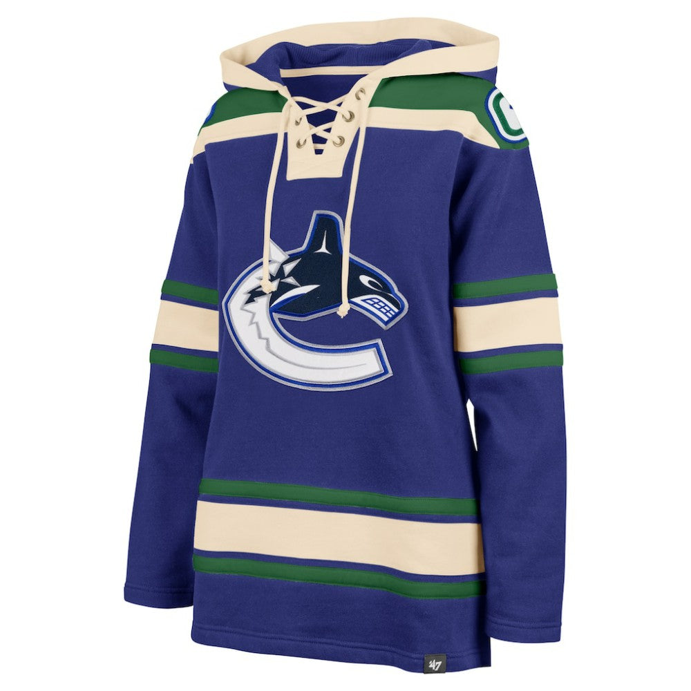 NHL Blue Vancouver Canucks '47 Women's Superior Lacer Pullover Hoodie
