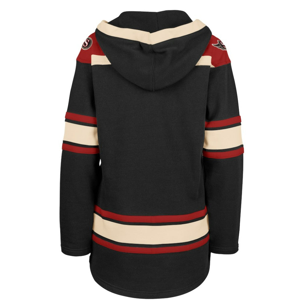 NHL Black Ottawa Senators '47 Women's Superior Lacer Pullover Hoodie