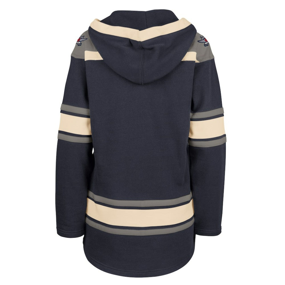 NHL Navy Winnipeg Jets '47 Women's Superior Lacer Pullover Hoodie