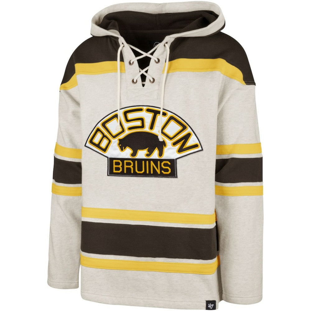 NHL Oatmeal Boston Bruins '47 Rockaway Lacer Pullover Hoodie