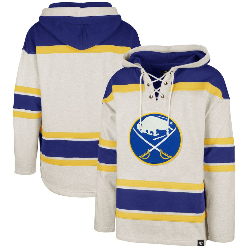 NHL Oatmeal Buffalo Sabres '47 Rockaway Lacer Pullover Hoodie