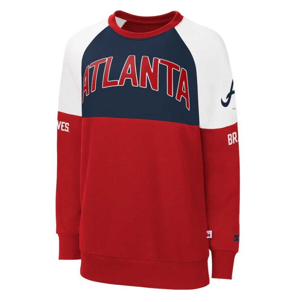 MLB Atlanta Braves Starter Women's Baseline Raglan Pullover Sweatshirt