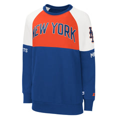 MLB New York Mets Starter Women's Baseline Raglan Pullover Sweatshirt