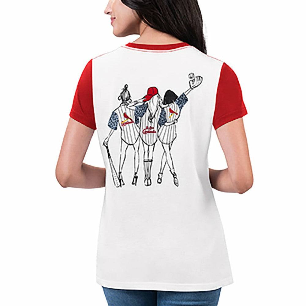 MLB St. Louis Cardinals G-III 4Her by Carl Banks Women's Illustration Ringer T-Shirt