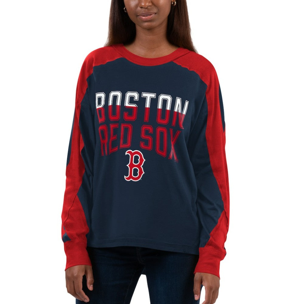 MLB Boston Red Sox G-III 4Her by Carl Banks Women's Smash Raglan Long Sleeve T-Shirt