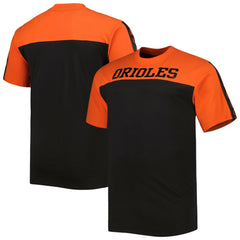 MLB Baltimore Orioles Big & Tall Yoke Knit T-Shirt - Orange/Black