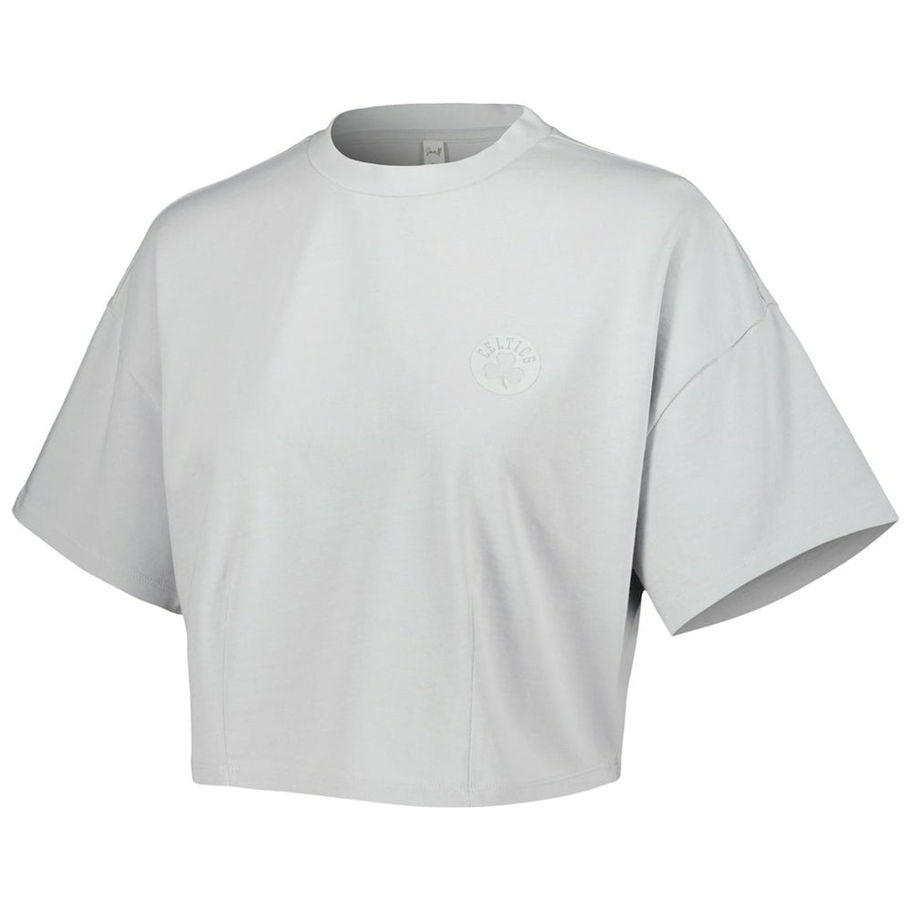 NBA Boston Celtics Lusso Women's Nola Faded Tonal Cropped T-Shirt