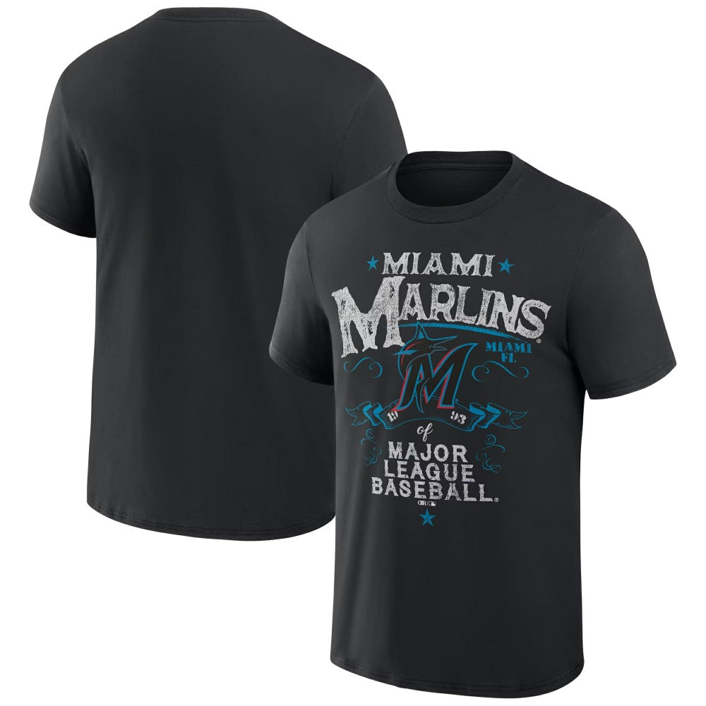 MLB Miami Marlins Darius Rucker Collection by Fanatics Beach Splatter T-Shirt